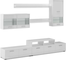 - Mobili Soggiorno - 194 X 250 X 42 Cm - Sistema Di Illuminazione a LED - Modell