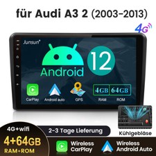 Autoradio 9" Octa Core 64GB Android 12.0 GPS Navigatore per Audi A3 S3 RS3 8P 8PA SWC