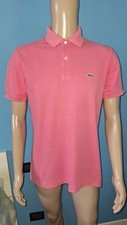 LACOSTE POLO UOMO MANICA CORTA COLOR ROSA TAGLIA M 4 MISURA 100% COTONE 