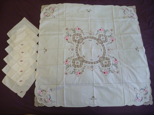 Vintage square tablecloth 6 - vintage,