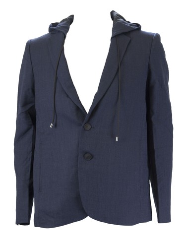 Blazer con cappuccio lana - con, in