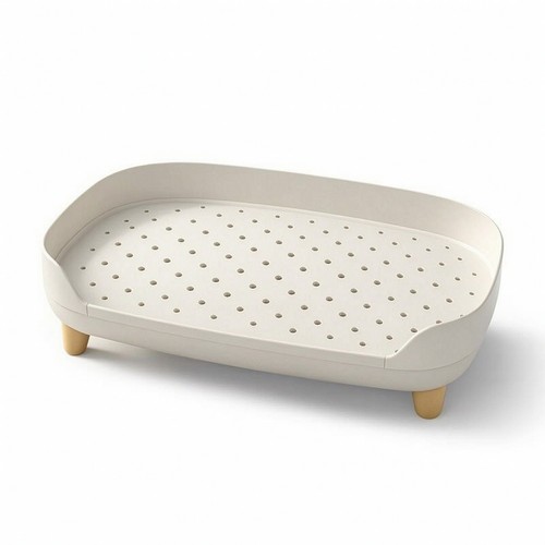 Cuccia con vassoio traforato - con,