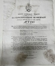 1826, Udine, Regno Lombardo Veneto, Premi corse a cavalli fiera di S. Lorenzo