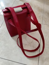 MANDARINA DUCK BORSA A SPALLA CON DUE MANICI in PELLE ROSSA