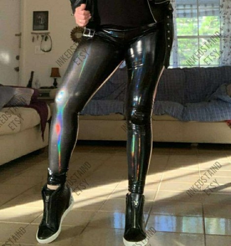 Leggings sexy pvc lucido - leggings,