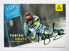 cartolina autografa originale sci alpino Fabian Gratz