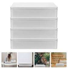  4 Pcs Scatola Porta Oggetti Piccole Scatole Di Metallo Contenitore Stoccaggio