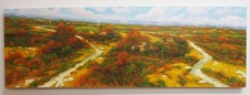 "Paesaggio autunnale" - olio su tela -  cm. 120 x 40 natura,autunno,paesaggio