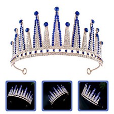  Wedding Tiara Blue Crystal