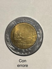 Moneta lire italiane L.500  1982 Ottime Condizioni. Con Errore