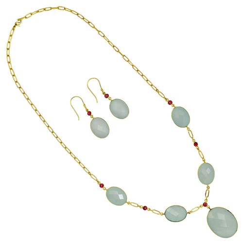 Set orecchini collana oro - , 18