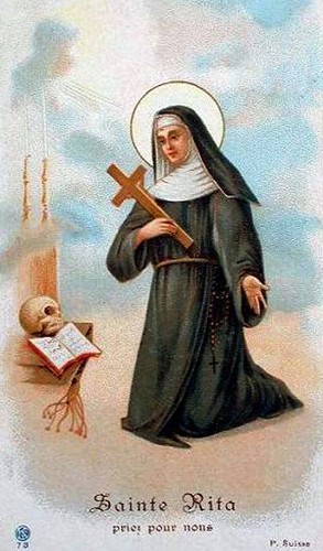 Santino holy card - santa, rita