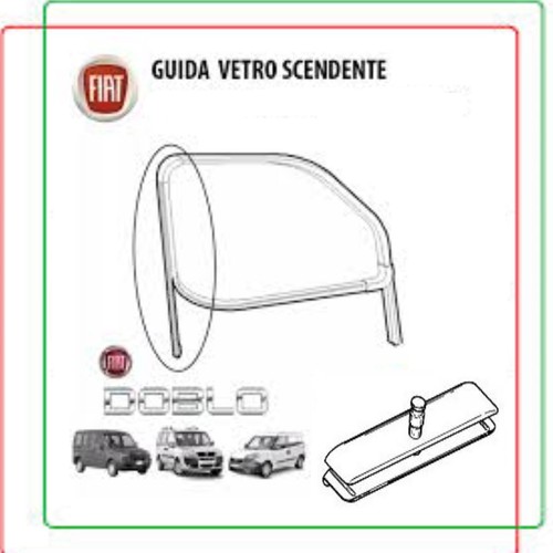 Guida canalina vetro - vetro, scendente