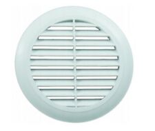 GRIGLIA AERAZIONE ROTONDA Ø 80MM BIANCA CON RETE muro aria ventilazione