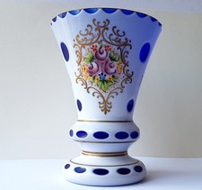 Bicchiere Vetro Cammeo Dipinti