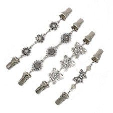 Collana di perle maglione clip