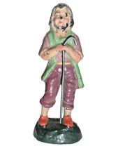 Presepe in Bachelite Pastori Viandante cm 9,5 Vintage Collezionismo con stemma