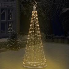 Albero di Natale luminoso da 2 metri con 360 luci LED bianco o freddo con stella