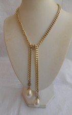 COLLANA SARAH COVENTRY con pendente due grandi perle a goccia del 1975