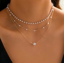 Collana 3 strati di perle