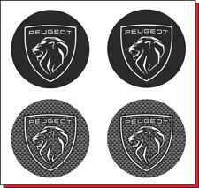 adesivi Tipo PEUGEOT new logo per cerchi auto coprimozzi 4 PEZZI