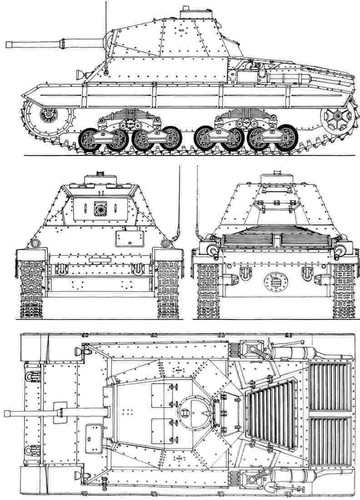 Carro armato p43 disegno - carro,