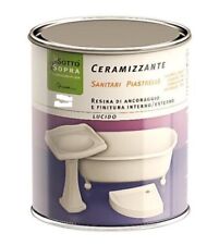 Resina CERAMIZZANTE BIANCO 100ml smalto rinnova sanitari piastrelle vasca bagno