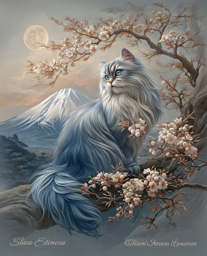 Gatto pelo lungo grigio - pelo,