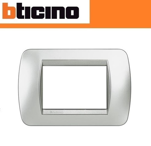 Placca metallo bticino - 3p,