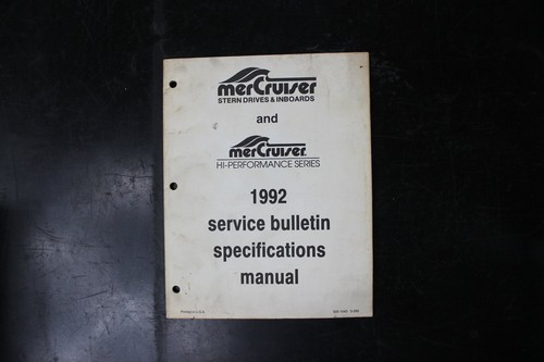 Mercruiser 1992 bollettino - mercruiser, di