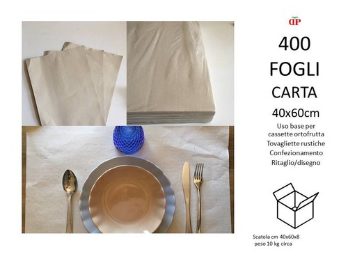 Carta grigia 40x60 400 - grigia, fogli