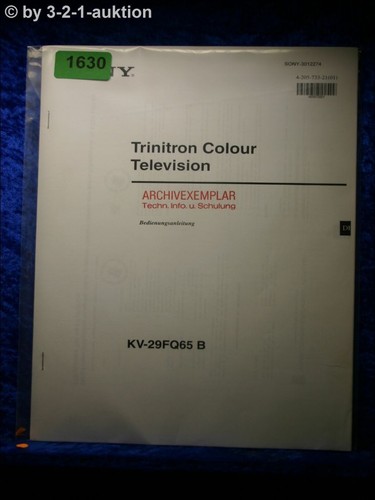 Sony manuale istruzioni kv - sony,