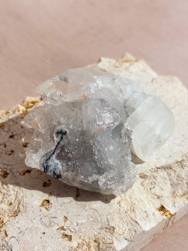Diamond apophyllite crystal - diamond,
