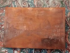 Piazza Navona Roma Cimino Matrice Incisa Rame Platemark  Copperplate