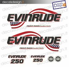 Adesivi motore marino fuoribordo Evinrude 250 cv FICHT RAM  gommone barca