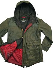 HOT Cappotto Uomo BARBOUR @ GAME PARKA CAPPUCCIO FODERATO PILE Zip OLIVA CERATO L (*Vestibilità M)