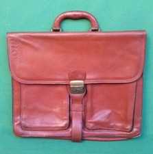 VECCHIA VALIGETTA 24 ORE PORTADOCUMENTI VINTAGE IN PELLE CUOIO ANNI '70. 156