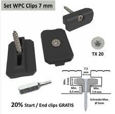 Clip in WPC staffe di