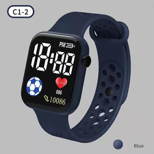 2025 Orologio Digitale a LED Blue per Bambini Ragazzi Sport Orologi Impermeabili