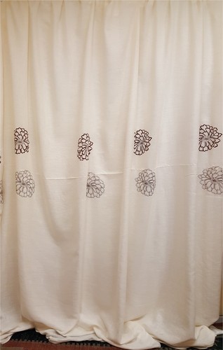 Tenda ricamata misto lino - , 5