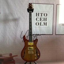 Nuova chitarra elettrica semi vuota doppio taglio arancione PRS oro hardware pickup HH