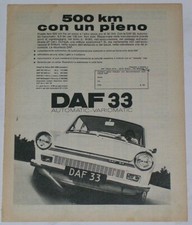 Advert Pubblicità 1970 DAF 33