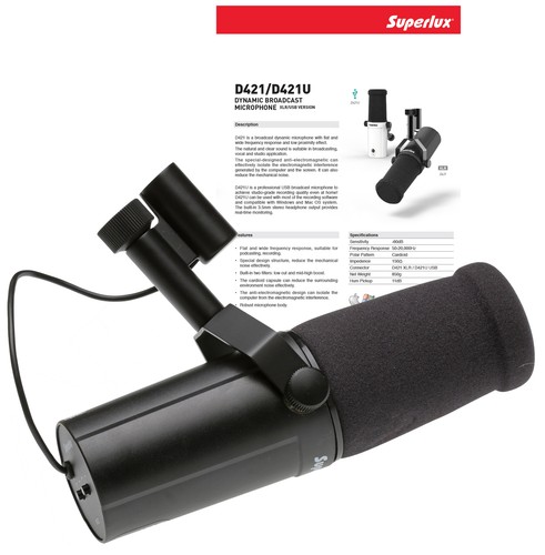 Superlux d421 microfono - d421,