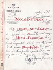 Roccamontepiano e la guerra nel diario di Mario Francione. 1943-1944. Filippo Ca