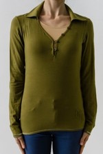 Kejo Polo T-Shirt in Cotone tg 44 Donna Verde Scollo V | Occasione -60% |