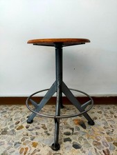 sgabello industriale vintage