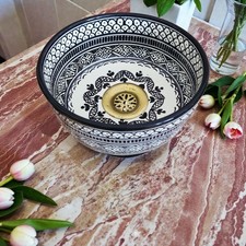 Lavabo marocchino bianco nero
