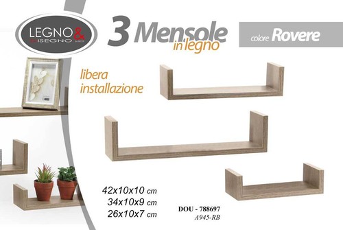 Set mensole parete in - parete,
