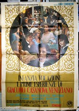 manifesto 4F film INFANZIA VOCAZIONE.. GIACOMO CASANOVA Leonard Whiting 1969