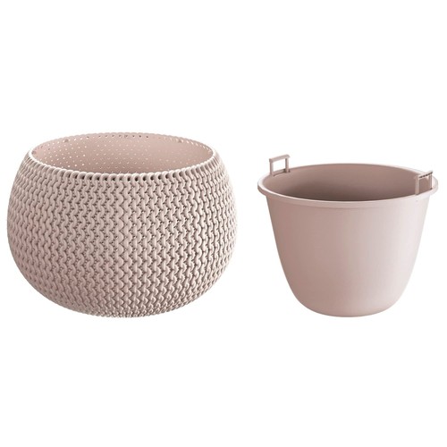 Vaso fiori tonda con vasca - di,